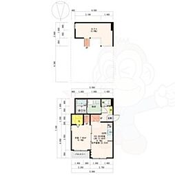 クレインハイツ本陣 1LDKの間取図画像