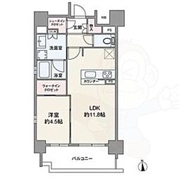 オープンレジデンシア名古屋栄est 1LDKの間取図画像