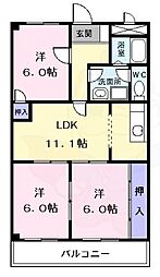 ラ・メゾンエスポワール 3LDKの間取図画像