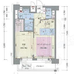 プレサンス名古屋STATIONビジュ 1LDKの間取図画像