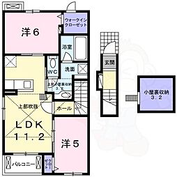 プリムローズ 2LDKの間取図画像