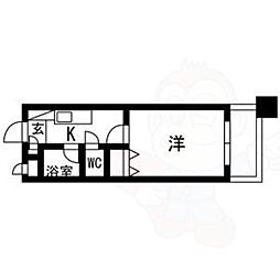 TKビル 1Kの間取図画像