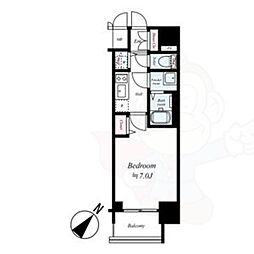 プレサンス鶴舞公園セラヴィ 1Kの間取図画像