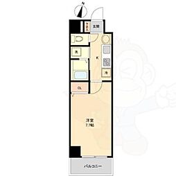 willDo勝川 1Kの間取図画像
