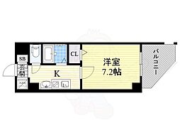 ベレーサ金山 1Kの間取図画像