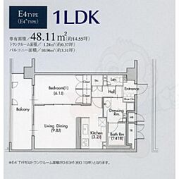 グラン・アベニュー名駅 1LDKの間取図画像