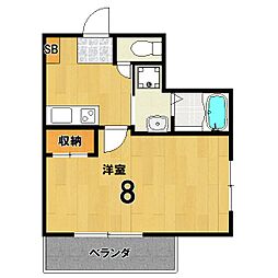 Succeed堀川一条 405 4階1Kの間取り