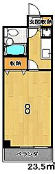 イマデガワIVYハウス 1Kの間取図画像
