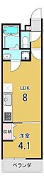 京都市下京区艮町アパート 1LDKの間取図画像
