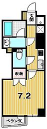 CQレジデンス京都御所西 1Kの間取図画像