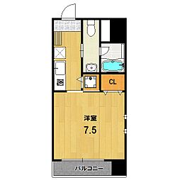 HF河原町二条レジデンス 1Kの間取図画像