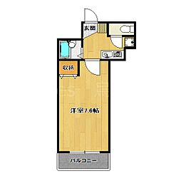 アクティー堀川No.7 1Kの間取図画像