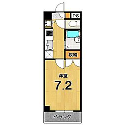 グランツハイム 1Kの間取図画像
