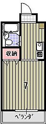 ラウンドテーブル 1Kの間取図画像