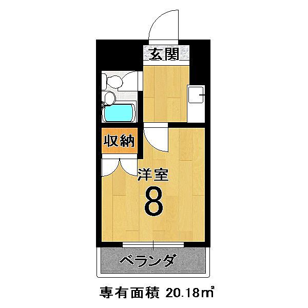 メゾン・ド・ラディ 1E｜京都府京都市伏見区桃山水野左近西町(賃貸マンション1K・1階・20.18㎡)の写真 その2