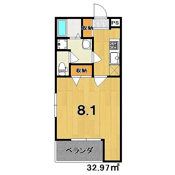 メゾン・アベイル 3D｜京都府京都市下京区西玉水町(賃貸マンション1K・3階・32.97㎡)の写真 その2