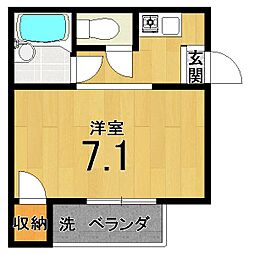 PineTree 1Kの間取図画像