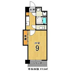 メゾンアロー 1Kの間取図画像