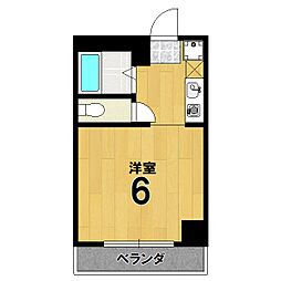 メゾンブランシュ ワンルームの間取図画像