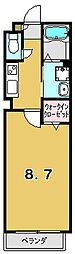 グランドール 1Kの間取図画像