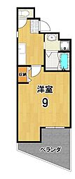 アンシェント・ルミネ 1Kの間取図画像