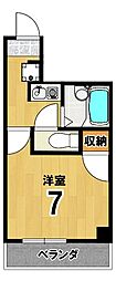 ルミエール泉 1Kの間取図画像