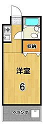 リンデンバウム 1Kの間取図画像