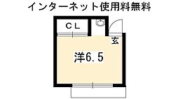 シェアフラットサクラギ ワンルームの間取図画像