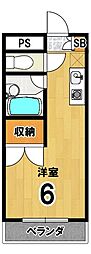 サントピアゼン 1Kの間取図画像
