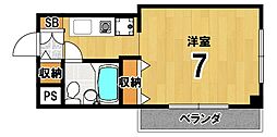 カーサ・デ下鴨 1Kの間取図画像