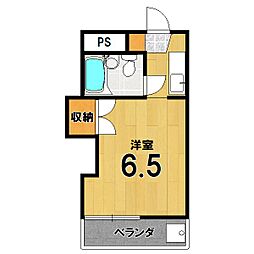ハイツ茶山 ワンルームの間取図画像