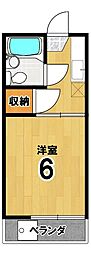 コーポ・こはくら 1Kの間取図画像
