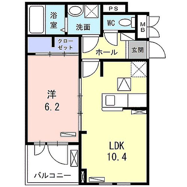 heal　court　K．N． ｜京都府京都市南区吉祥院西浦町(賃貸アパート1LDK・1階・40.14㎡)の写真 その2