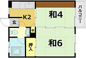 ニュー双ケ丘マンション 305 ｜ 京都府京都市右京区常盤仲之町（賃貸マンション2K・3階・28.35㎡） その2