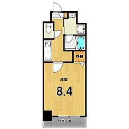 MAYFAIR OIKE PREMIUM 6階1Kの間取り