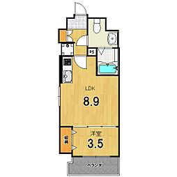CREST TAPP 京都西京極 dex 605 6階1LDKの間取り