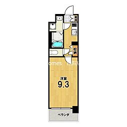 ソルテラスKYOTO西大路　瑠 4階1Kの間取り