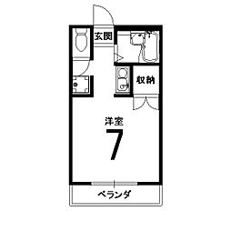 グレイシー西ノ京 1Kの間取図画像