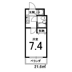 ルミネスプラザ 1Kの間取図画像