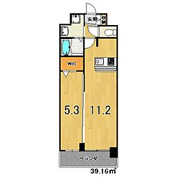 プレデコート西京極 1LDKの間取図画像