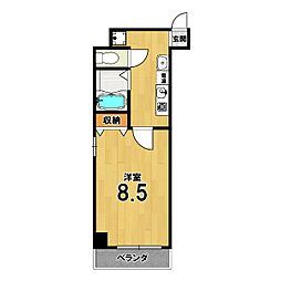 レ・タン・ドゥ・ラ・メールCK4 1Kの間取図画像