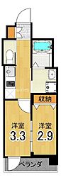 エンゼルプラザ京都太秦 2Kの間取図画像