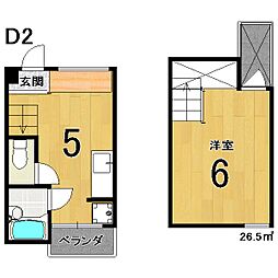 スクリーン3233 1Kの間取図画像