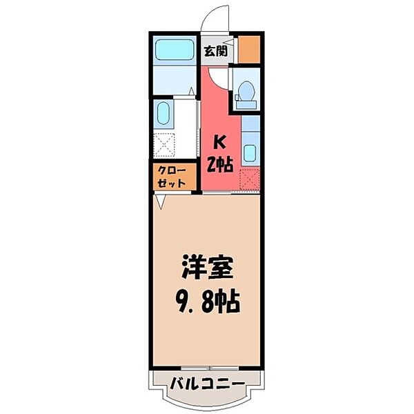 マンションあかやま ｜茨城県古河市東1丁目(賃貸マンション1K・1階・30.66㎡)の写真 その2