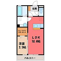 ロータス フローラ B  ｜ 栃木県小山市駅東通り1丁目（賃貸アパート1LDK・1階・37.53㎡） その2