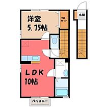 シュプリーム立木  ｜ 栃木県小山市大字立木（賃貸アパート1LDK・2階・42.38㎡） その2