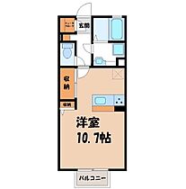 クワトロ ヤナギノ B  ｜ 茨城県結城市新福寺6丁目（賃貸アパート1R・2階・30.03㎡） その2