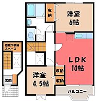 コンチェルト B  ｜ 栃木県栃木市薗部町2丁目（賃貸アパート2LDK・2階・58.12㎡） その2