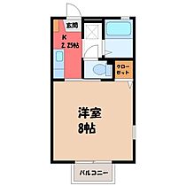 シャトーグランドハイム C  ｜ 栃木県小山市大字外城（賃貸アパート1K・2階・23.59㎡） その2