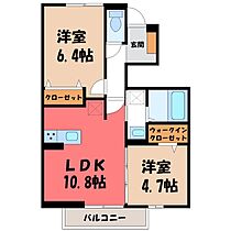 プティイル  ｜ 栃木県小山市大字粟宮（賃貸アパート2LDK・1階・51.07㎡） その2